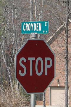 Croyden Court Street Sign