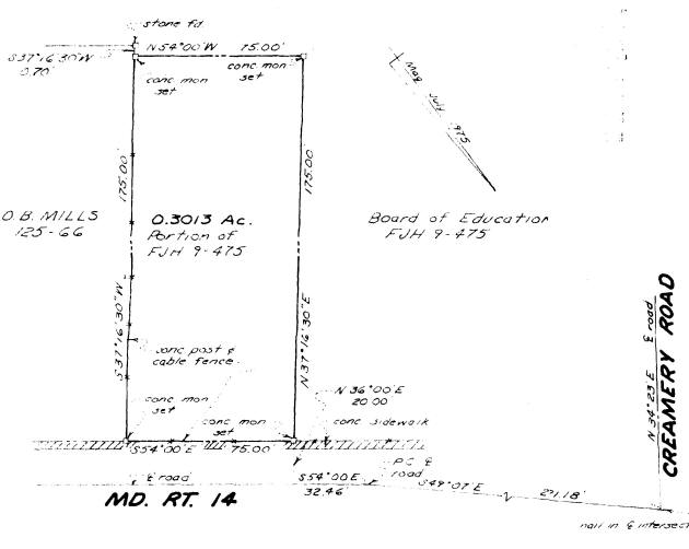 1975 Plat of School