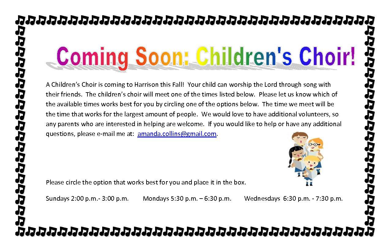 Children's Choir Flyer